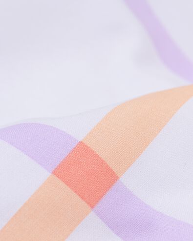 housse de couette 200x200/220 cm coton doux &agrave; carreaux lilas - 5760126 - HEMA