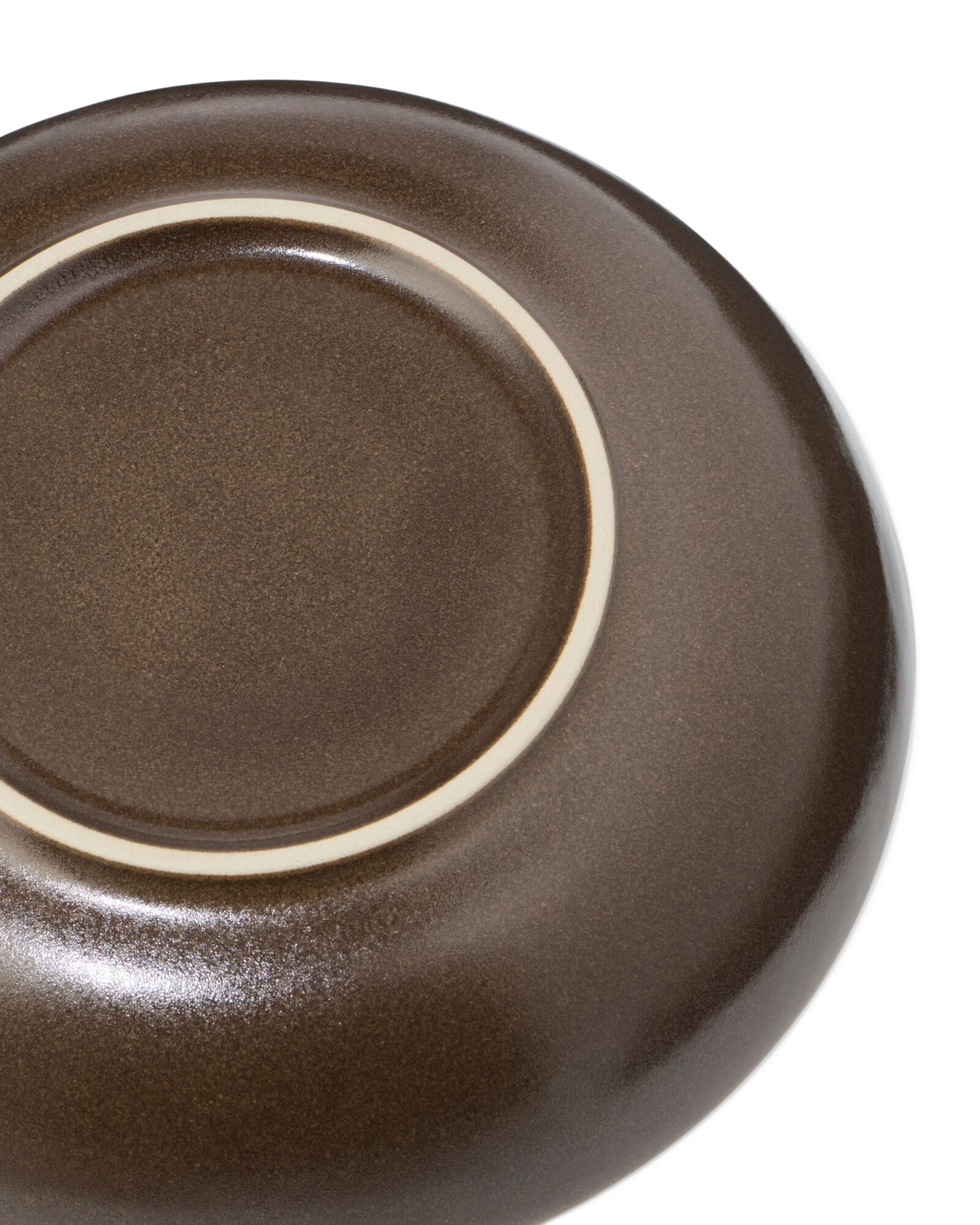 assiette plate &Oslash;22cm Puur fa&iuml;ence marron fonc&eacute; - 9650401 - HEMA