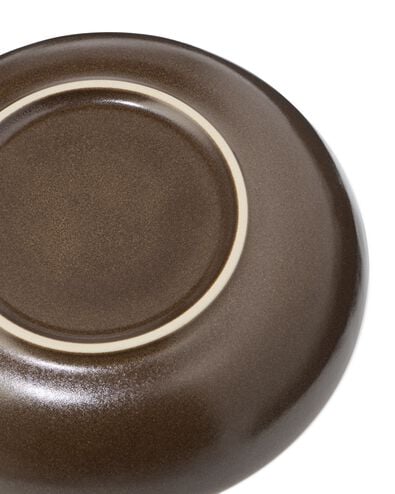 assiette plate &Oslash;22cm Puur fa&iuml;ence marron fonc&eacute; - 9650401 - HEMA
