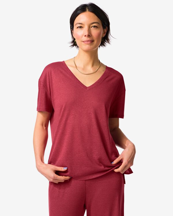 dames T-shirt Evie rood rood - 36209350RED - HEMA