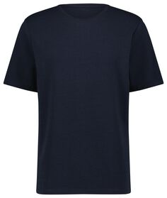 t-shirt de nuit homme avec bambou bleu foncé bleu foncé - 1000026976 - HEMA