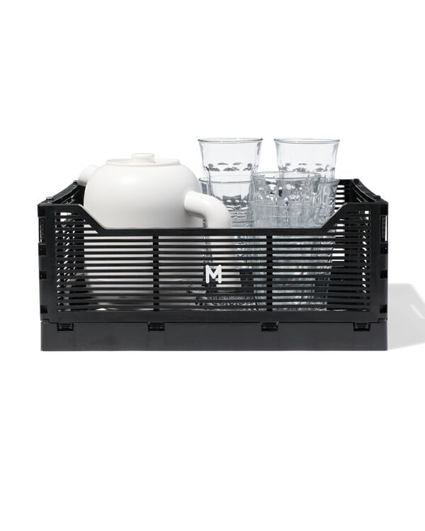 klapkrat letterbord recycled M zwart zwart M  30 x 40 x 17 - 39811079 - HEMA