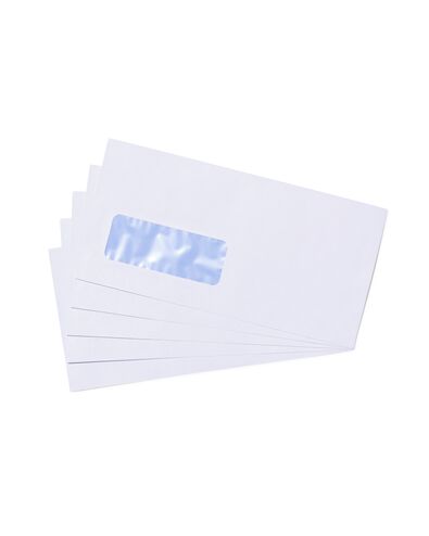 enveloppes DL fen&ecirc;tre gauche blanc - 50 pi&egrave;ces - 14100160 - HEMA