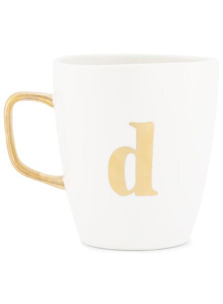 mug avec lettre d blanc D - 60030053 - HEMA