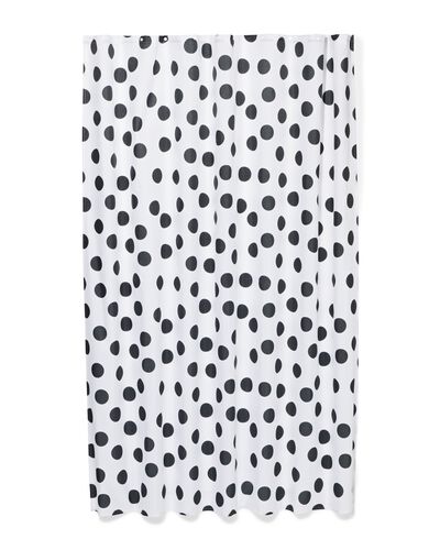 rideau de douche 180x200cm pois noir - 80330057 - HEMA