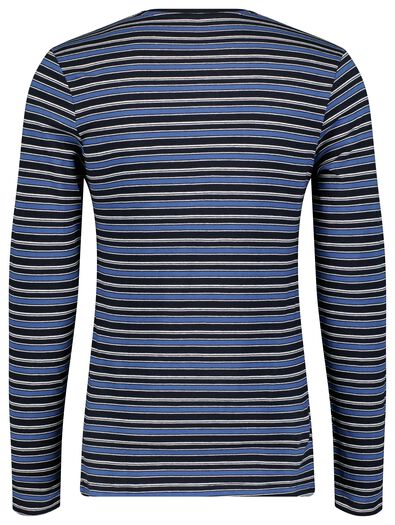 Herren-Pyjama, Streifen dunkelblau L - 23600263 - HEMA