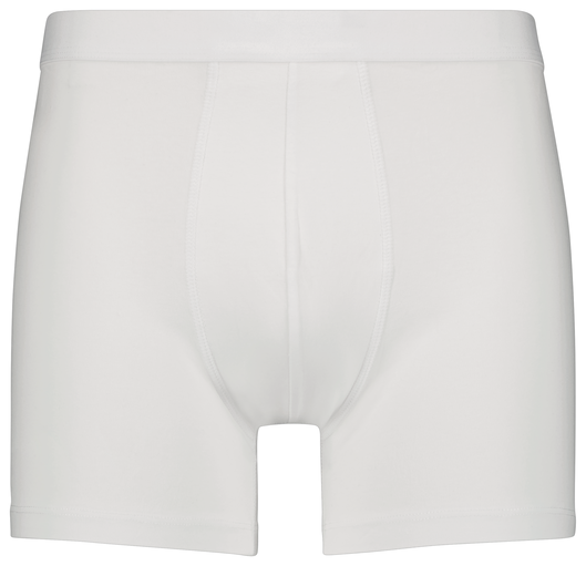 3 boxers homme modèle long coton/stretch blanc blanc - 1000028337 - HEMA