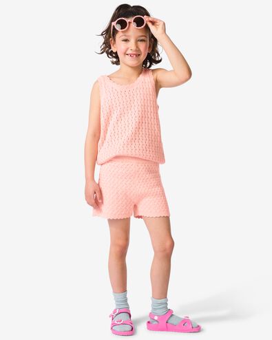 kinderkledingset ajour roze roze - 30855009PINK - HEMA