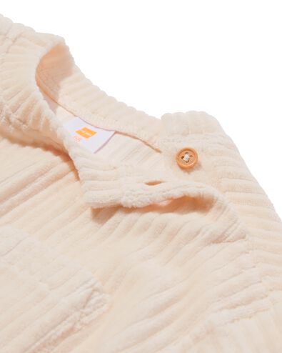 babysweater velours rib  ecru - 33049870ECRU - HEMA