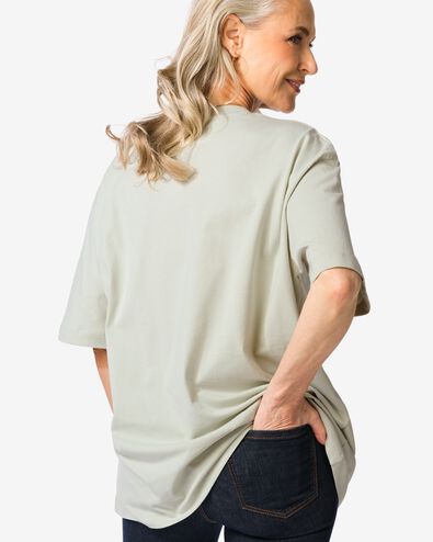 dames T-shirt Do oversized fit lichtgroen lichtgroen - 36311530LIGHTGREEN - HEMA
