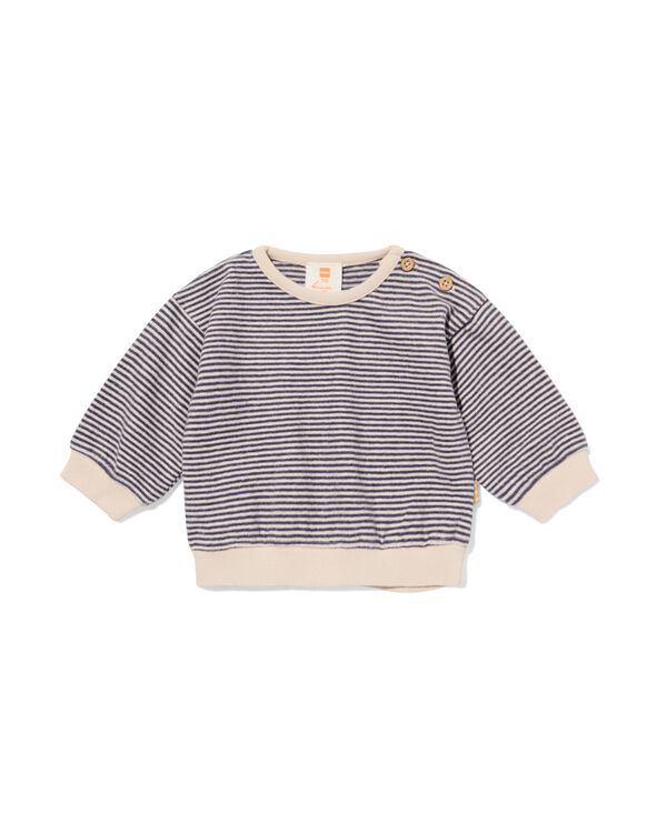 newborn sweater strepen ecru ecru - 33435920ECRU - HEMA