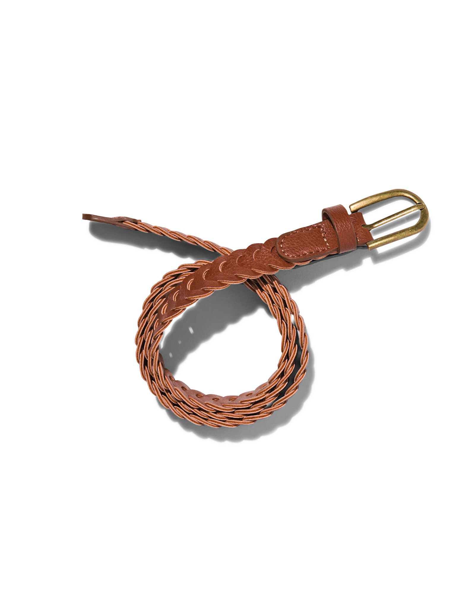 ceinture tress&eacute;e femme 2cm marron - 1000029987 - HEMA