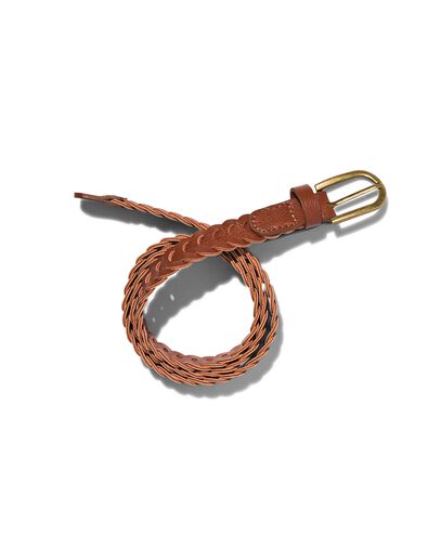 ceinture tress&eacute;e femme 2cm marron - 1000029987 - HEMA