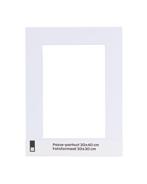 passepartout 30 x 40 cm wit 20 x 30 wit - 13691027 - HEMA