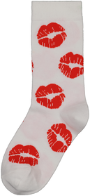 chaussettes avec coton lots of kisses blanc cassé blanc cassé - 1000029556 - HEMA