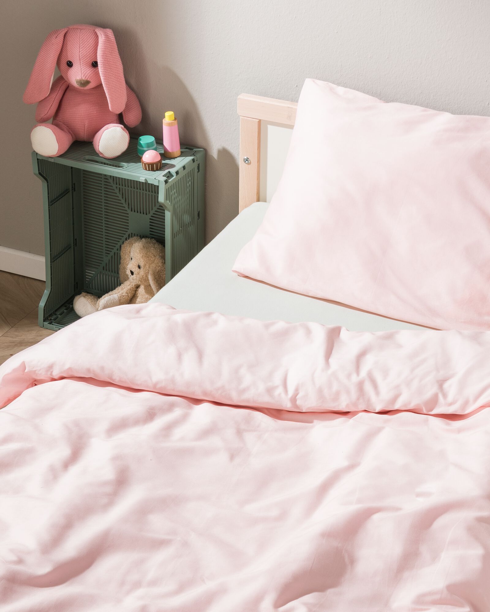 housse de couette enfant 120x150 cm en coton doux rose clair - 5740024 - HEMA
