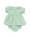 baby kledingset jurk en broekje mousseline strepen groen groen - 33048150GREEN - HEMA
