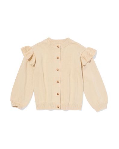 cardigan enfant grosse maille volants &eacute;cru &eacute;cru - 30838008ECRU - HEMA