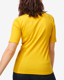 Damen-Shirt Clara, Feinripp gelb gelb - 1000029597 - HEMA