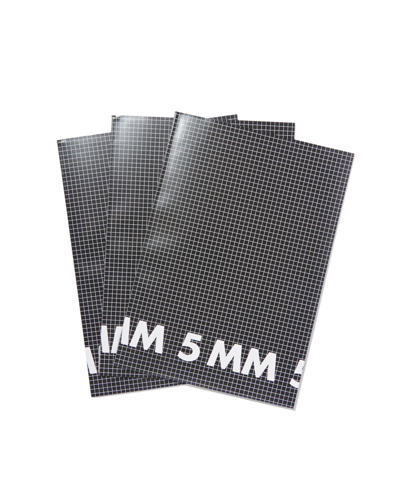 3 cahiers format A4&nbsp;-&nbsp;&agrave; carreaux 5 mm - 14101620 - HEMA
