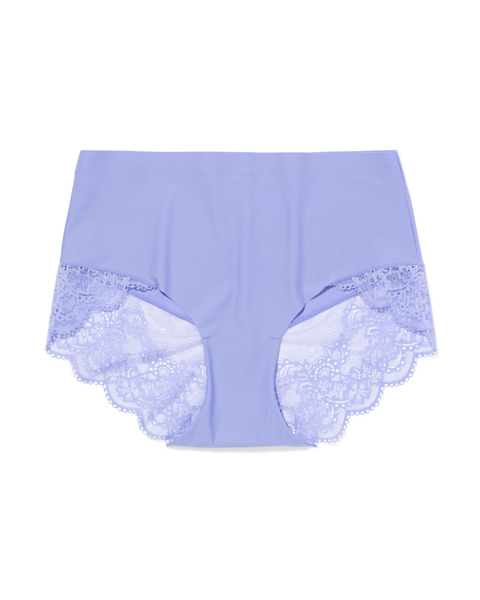 Mittelstark korrigierender Slip, hohe Taille, Spitzenbesatz blau - 21570035BLUE - HEMA