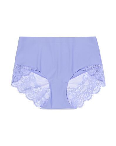 Mittelstark korrigierender Slip, hohe Taille, Spitzenbesatz blau - 21570035BLUE - HEMA