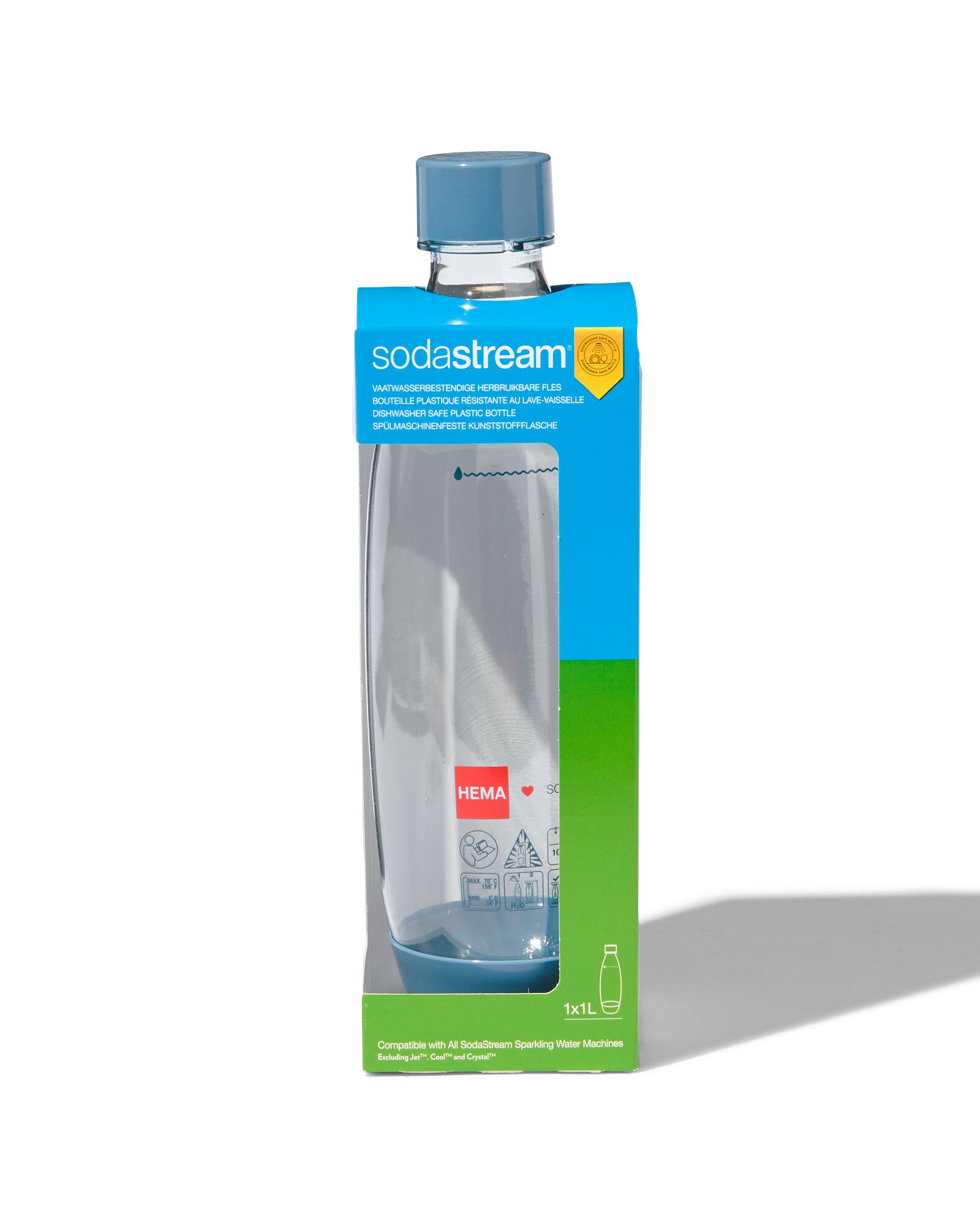 Bouteille Sodastream 0,5L Bleue | Portable | Sans BPA | Compatible Machines Sodastream
