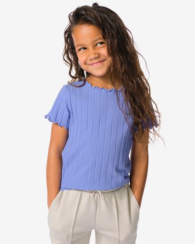 kinder T-shirt paars - 30816302PURPLE - HEMA