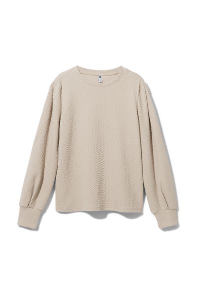 dames sweater Cherry zand L - 36280668 - HEMA