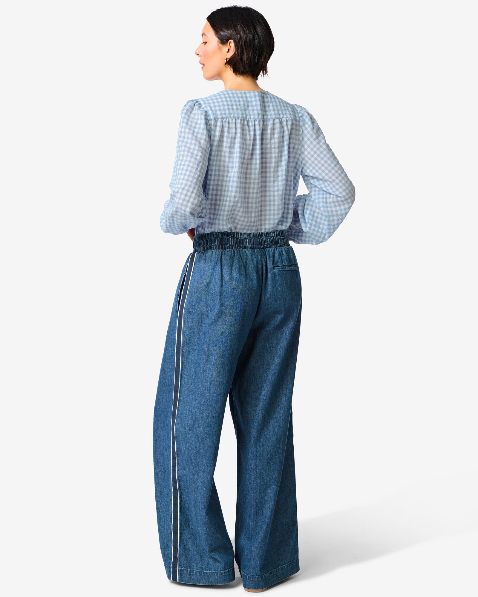 Weite Damenhose Suzy Denim mittelblau mittelblau - 36208580MIDBLUE - HEMA