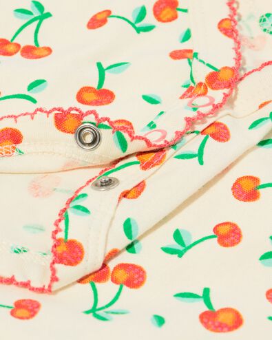 grenouillère en coton extensible cerises rouge - 33367440RED - HEMA