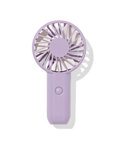 Wiederaufladbarer Handventilator, 7 &times; 22 cm, Violett - 41800436 - HEMA