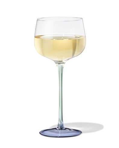 verre &agrave; vin 230ml vert avec du bleu - 9401165 - HEMA