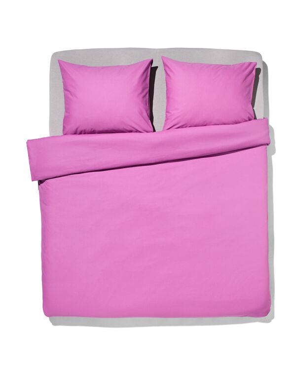 housse de couette 200 x 200/220 cm en coton doux violet - 5750068 - HEMA