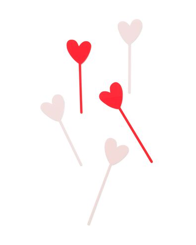 d&eacute;coration de g&acirc;teau r&eacute;utilisable c&oelig;ur - 5 pi&egrave;ces - 14250371 - HEMA