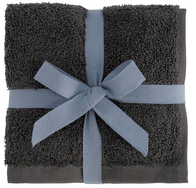 4 serviettes pour le visage 30x30 grises - qualit&eacute; &eacute;paisse - 5210074 - HEMA