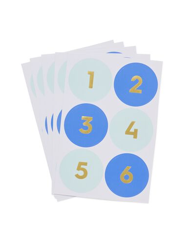 autocollants chiffres bleus - 5 pi&egrave;ces - 14700639 - HEMA