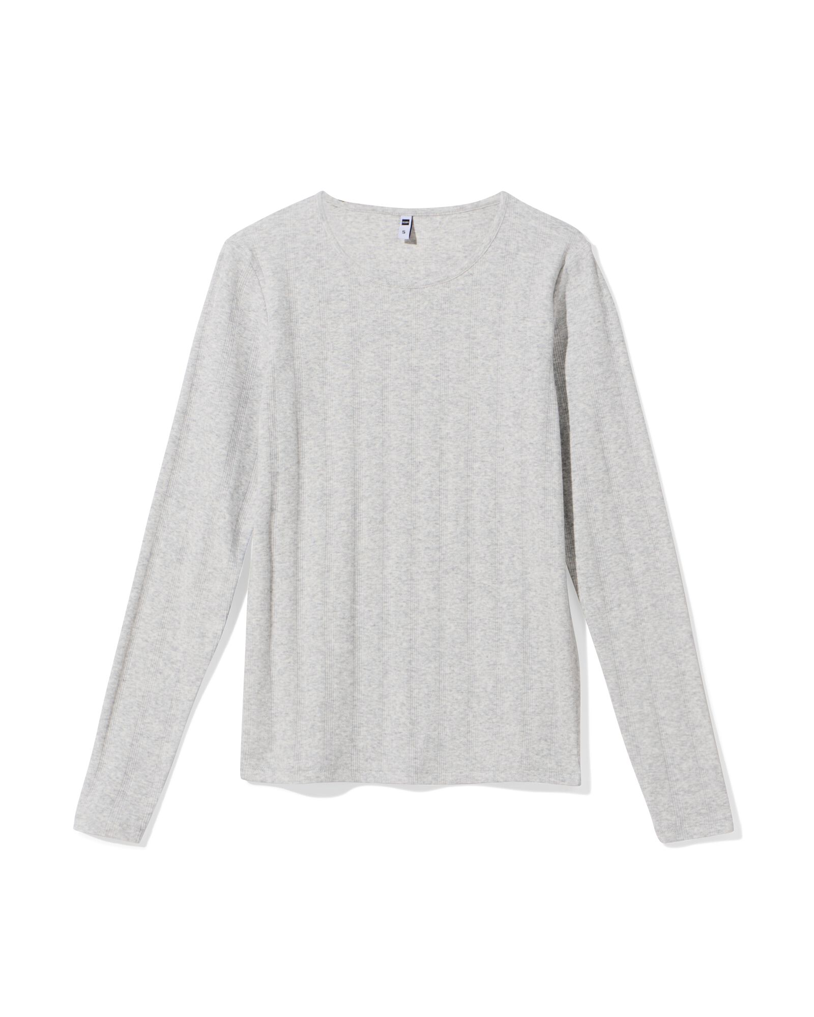 t-shirt femme Colette ajour&eacute;  gris clair gris clair - 36207550LIGHTGREY - HEMA