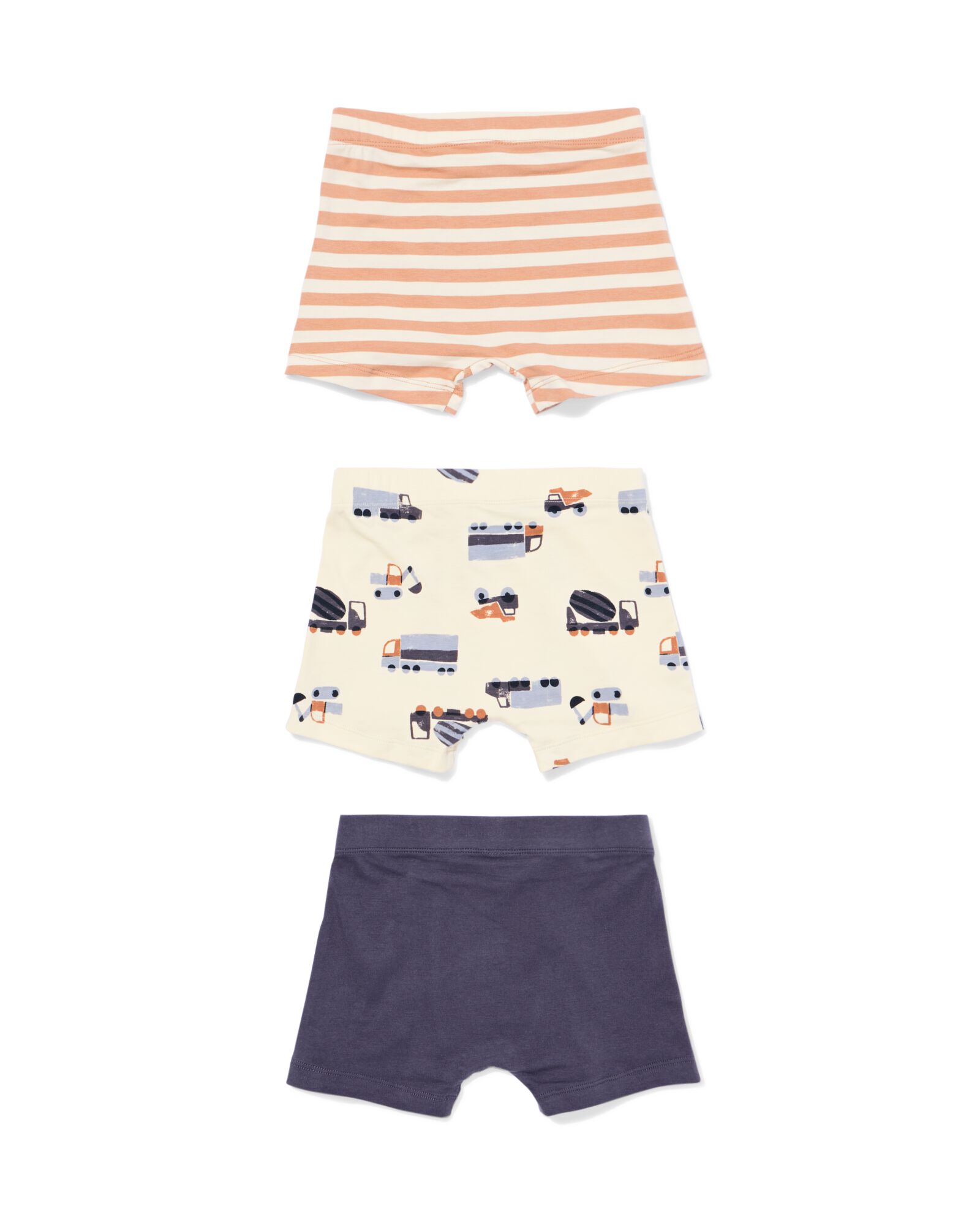 Kinder-Boxershorts Auto &ndash; 3 St&uuml;ck eierschalenfarben eierschalenfarben - 19200340OFFWHITE - HEMA