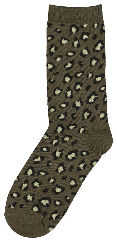Damen-Socken, Tiermuster graugrün - 1000021836 - HEMA