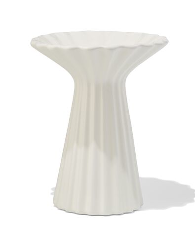 vase ⌀17x21cm c&eacute;ramique nervur&eacute; col blanc - 13326013 - HEMA