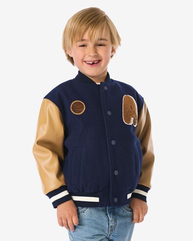 veste bombers enfant PU bleu - 30705838BLUE - HEMA