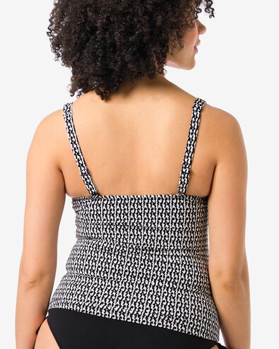 tankini pour femme gainage noir/blanc - 22351720BLACKWHITE - HEMA