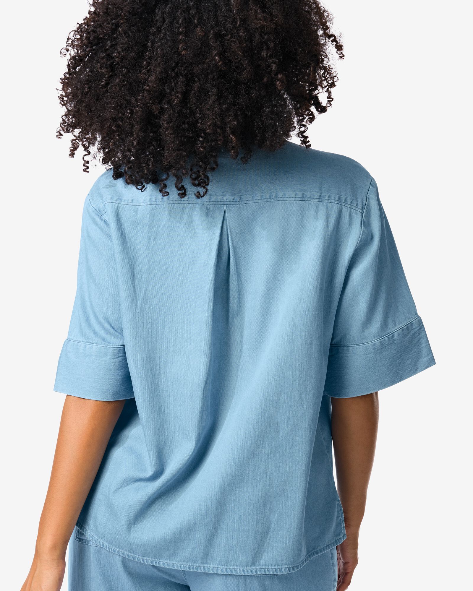chemise femme Lilas Tencel bleu moyen bleu moyen - 36229475MIDBLUE - HEMA