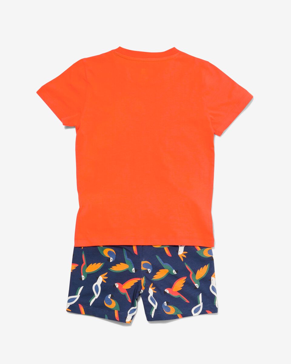Kinder-Kurzpyjama, leuchtende Papageien orange orange - 1000030169 - HEMA
