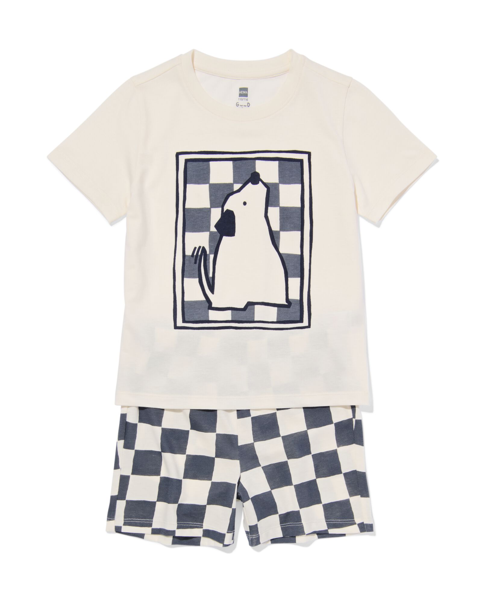 kinder shortama hond antraciet antraciet - 23080880ANTHRACITE - HEMA