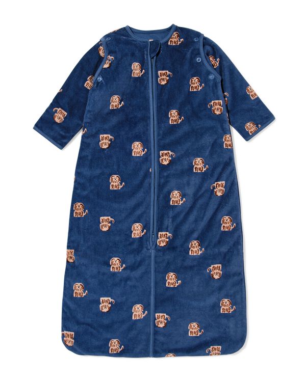 slaapzak met afneembare mouwen velvet 3.0tog honden blauw blauw - 33365350BLUE - HEMA
