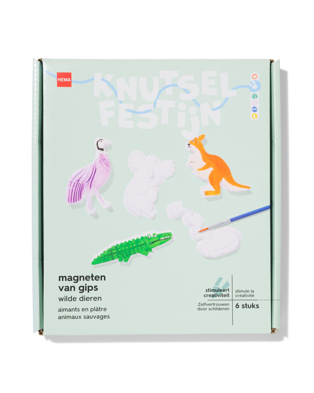 Hema Magneten Van Gips Dieren - 6 Stuks thumbnail