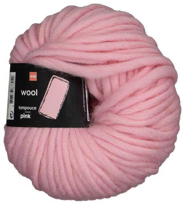 Strickgarn, Wolle, 50 g, rosa - 1400217 - HEMA