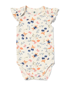 Baby-Body, mit Elasthan, Blumen eierschalenfarben eierschalenfarben - 1000030044 - HEMA